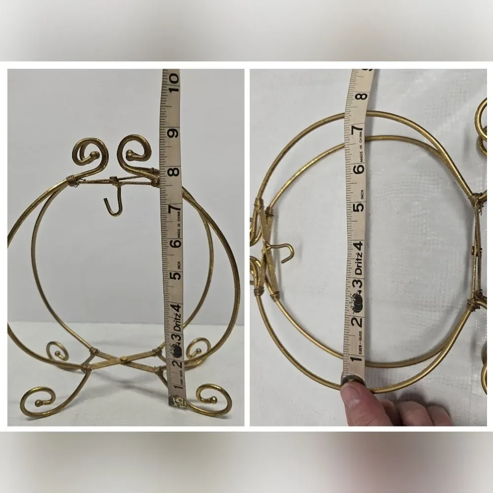PIER 1 IMPORTS SPARKLING GOLD TONE METAL CHRISTMAS ORNAMENT HOLDER 150/1515